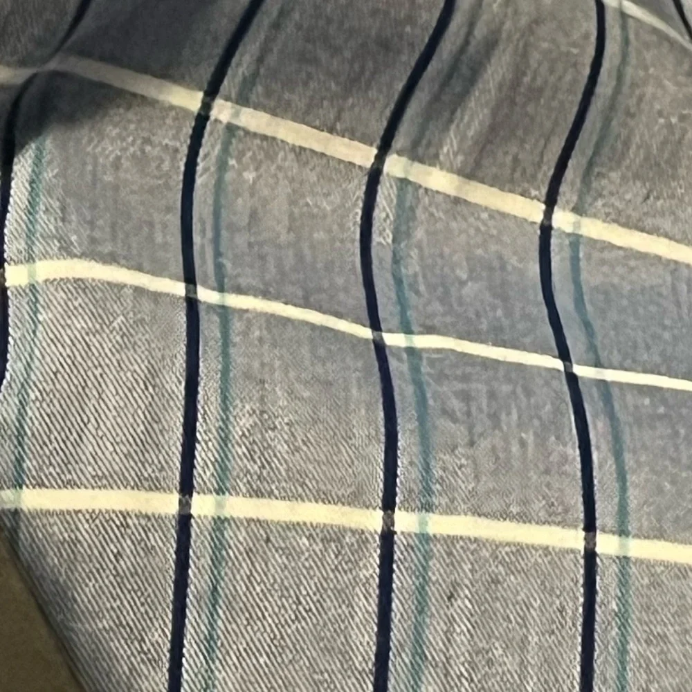 Van Heusen Blue and White Checkered Dress Shirt - Picture 5 of 5
